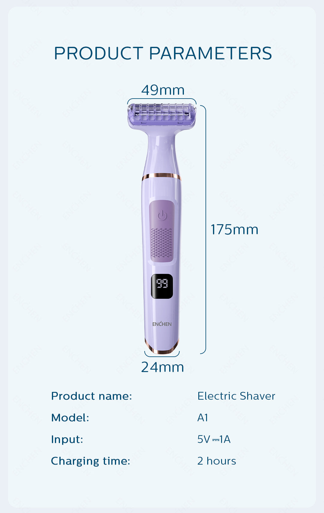 ENCHEN A1 Body Hair Removal Shaver Lady's Women's Body Shaver