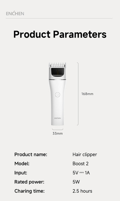 ENCHEN Boost 2 Hair Clipper Hair Trimmer